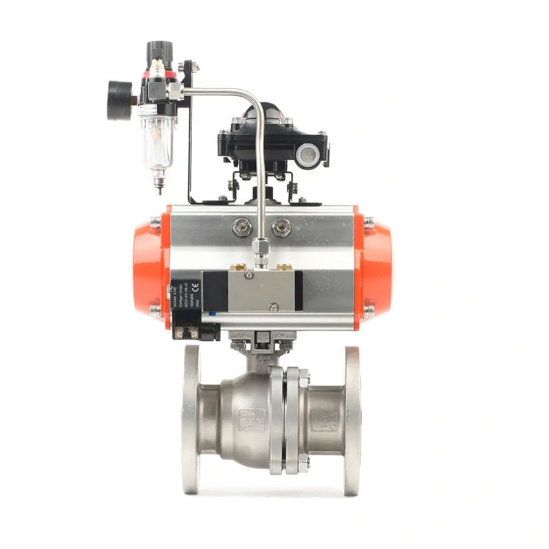 Full Port Fix Flange Pneumatic Ball Valve
