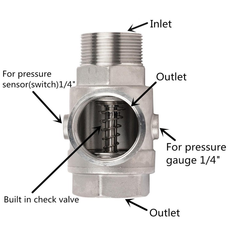 Five-Way Check Valve and Five-Way Connector