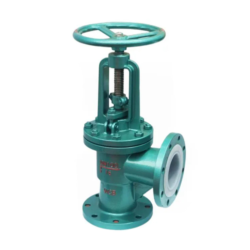PTFE PFA 라인 각도 유형 글로브 밸브